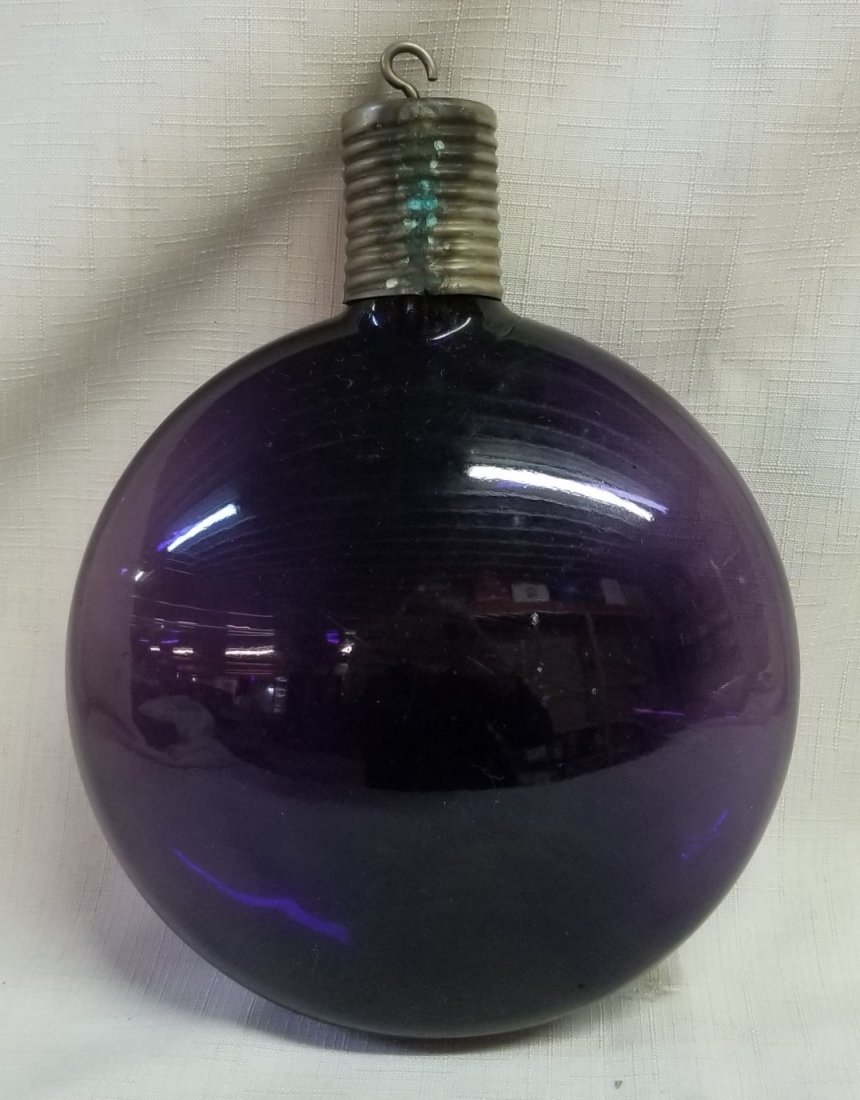 Purple Glass Hand Grenade Fire Extinguisher: Purple Glass Hand Grenade Fire Extinguisher 9"