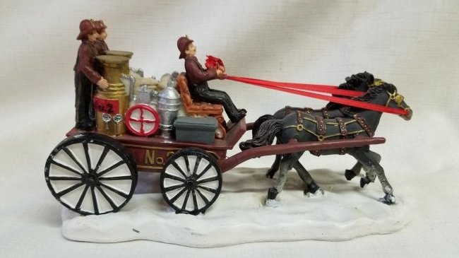 Horse Drawn Fire Truck No. 2: Horse Drawn Fire Truck No. 2 9" (Resin)