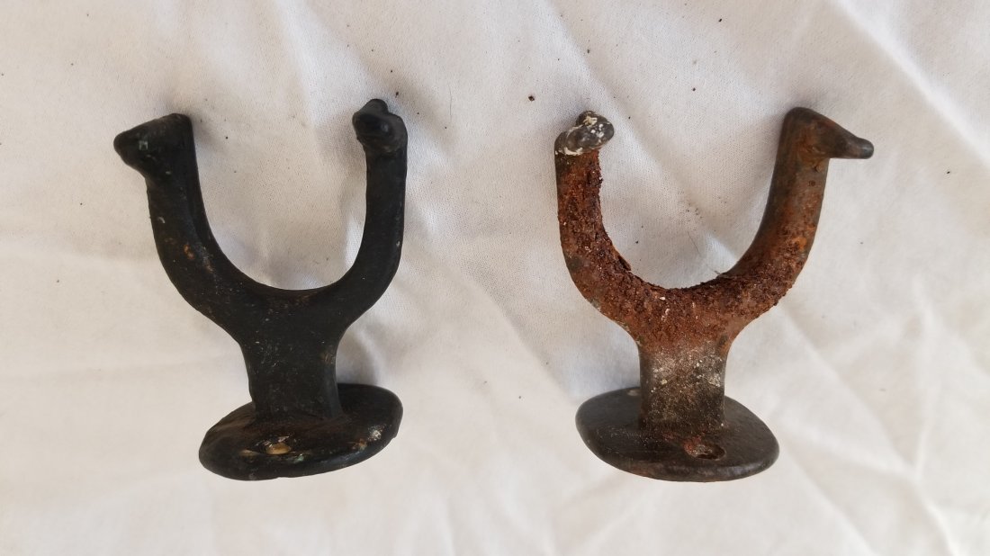 Cast Metal Fire Extinguisher Fork Hooks: Cast Metal Fire Extinguisher Fork Hooks 2" x 3"