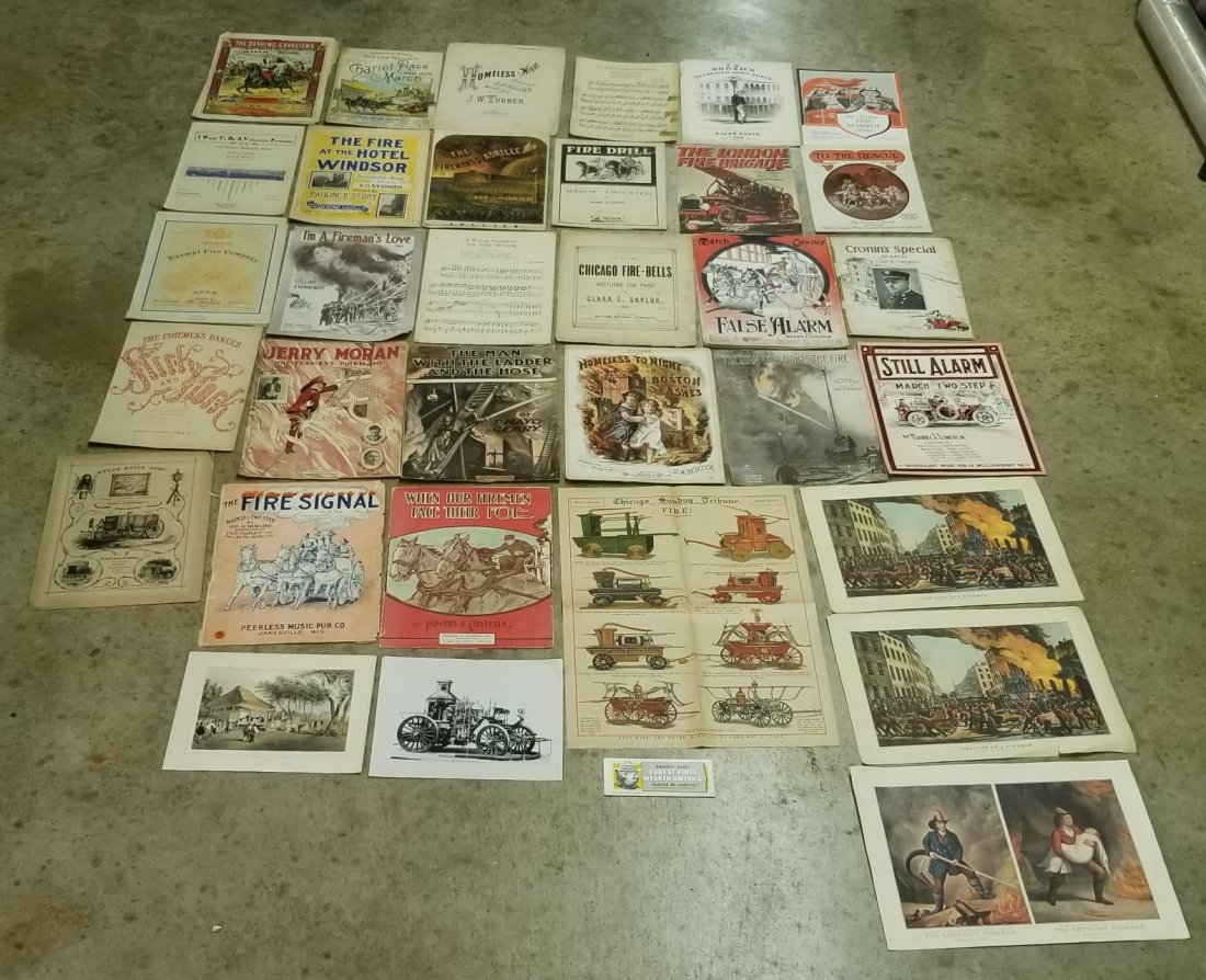 Firefighter Ephemera, Music Sheets and More: Firefighter Ephemera, Music Sheets and More
