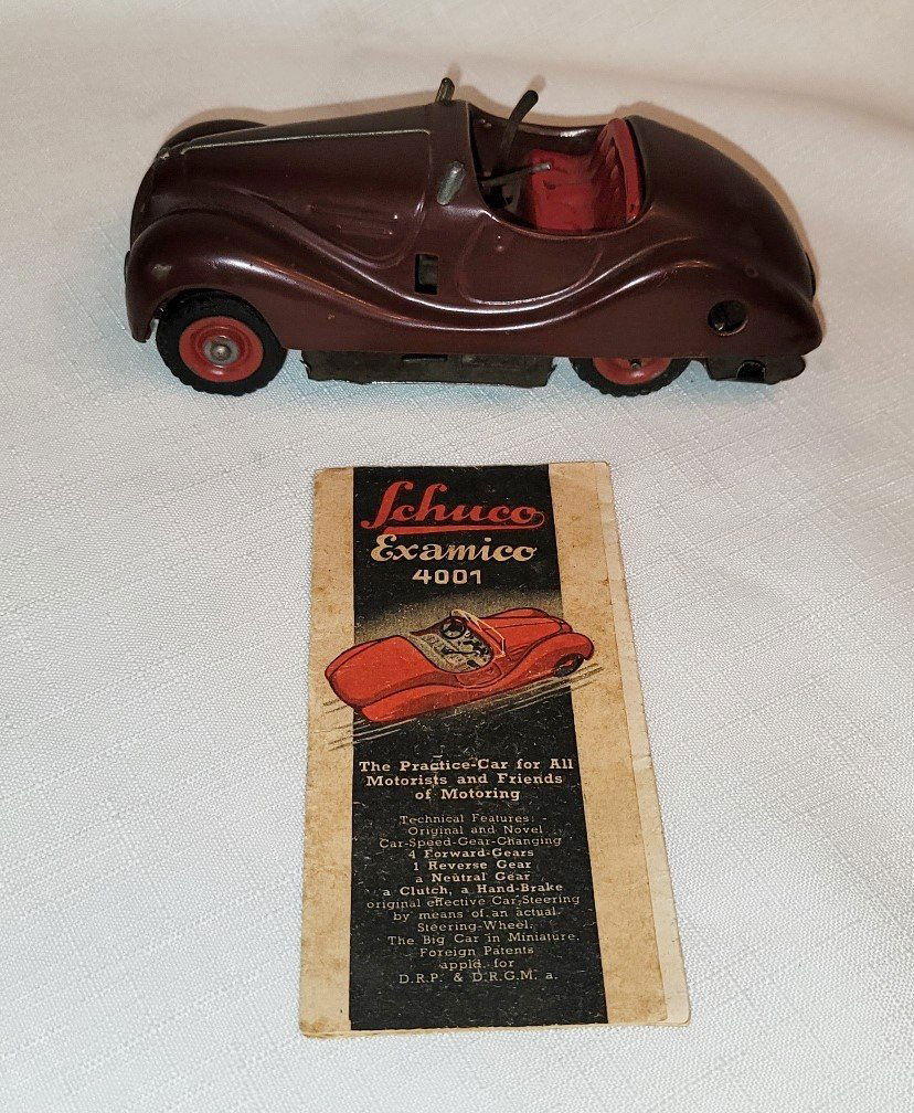 Vintage Schuco Examico 4001 Wind Up Toy Car: Vintage Schuco Examico 4001 Wind Up Toy Car 6" with Instructions