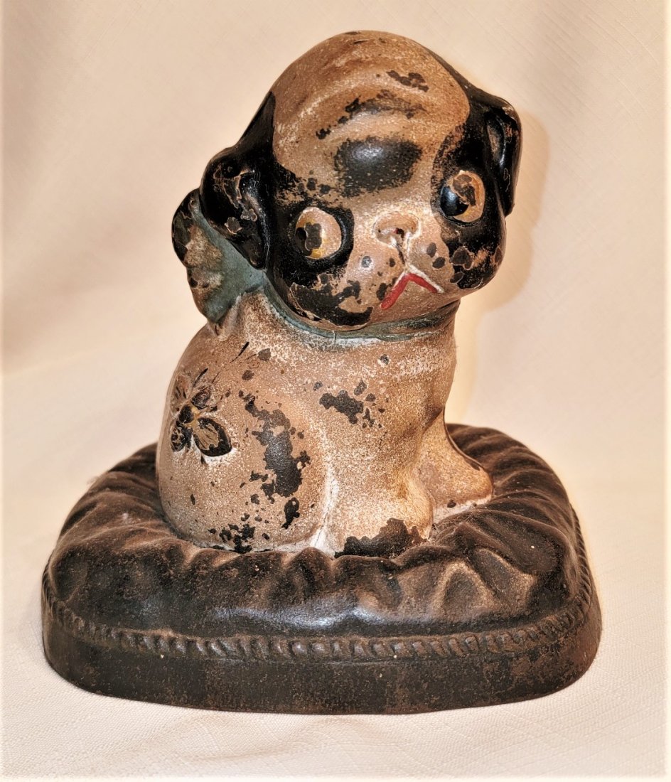5" Hubley "Puppo" Cast Iron Door Stop: 5" Hubley "Puppo" Cast Iron Door Stop