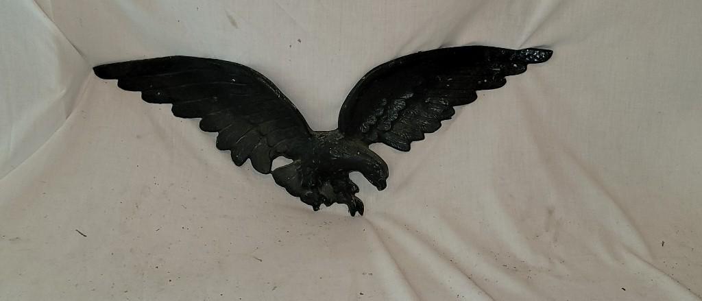 29" Vintage Cast Aluminum Eagle Wall Plaque: 29" Vintage Cast Aluminum Eagle Wall Plaque