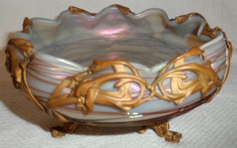 6x3 Loetz Opalescent Bowl: 6x3 Loetz Opalescent Bowl