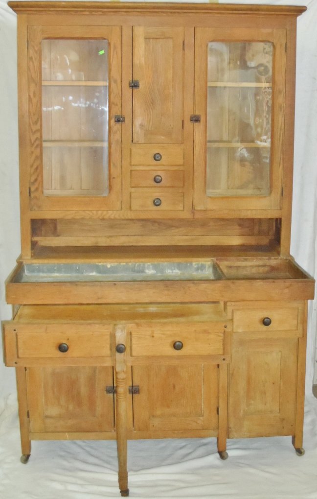 Oak Hoosier Bakers Cabinet And Dry Sink Jan 01 2015 Leonard S