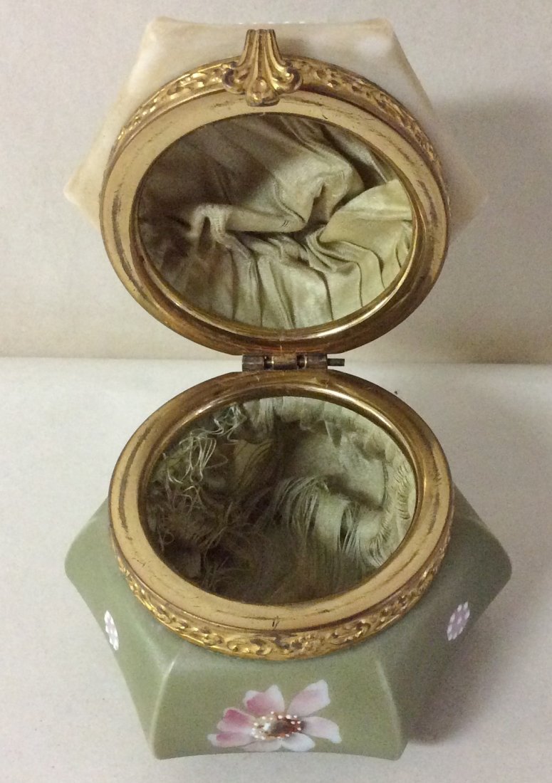 Nakara OFM Co Green Hand Painted Jewelry Casket: Nakara OFM Co Green Hand Painted Jewelry Casket