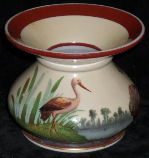 Hand Painted Spittoon: 6" Hand Painted Spittoon
