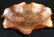 Orange Carnival Glass Dish