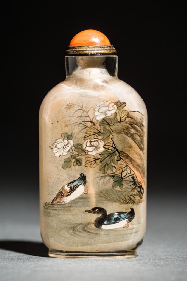 INSIDE PAINTED GLASS SNUFF BOTTLE (1 of 6)