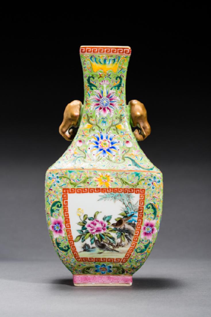VASE WITH BLOSSOMS, BIRDS AND ELEPHANT HEADS (1 of 5)