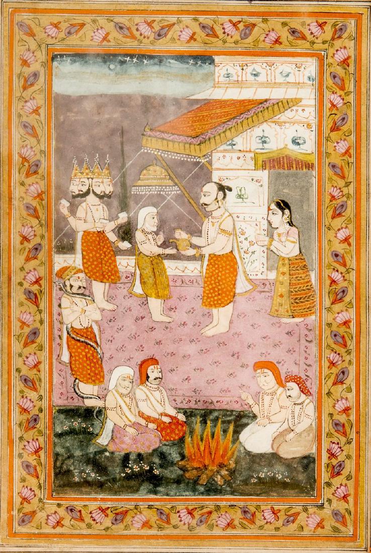 FOUR-HEADED BRAHMA AND SAINTS (1 of 2)