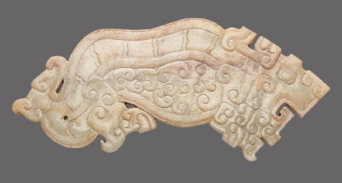 EXQUISITELY CARVED TIGER IN SEMI-TRANSLUCENT JADE (1 of 10)