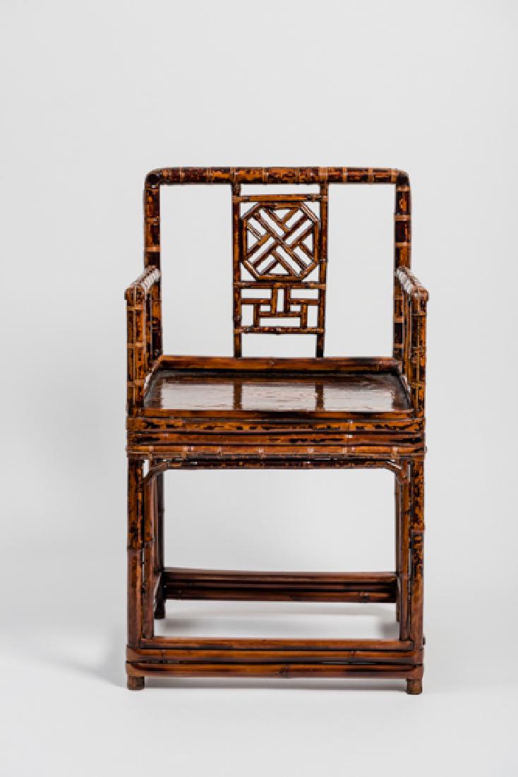 A CHINESE LACQUERED BAMBOO AMCHAIR (1 of 8)