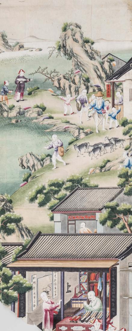 A LARGE CHINESE SCHOOL 'PALACE' PAINTING, 18TH (1 of 5)