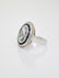 AN 18 CARAT WHITE GOLD COCKTAIL RING WITH AQUAMARINE - 2