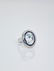AN 18 CARAT WHITE GOLD COCKTAIL RING WITH AQUAMARINE - 3