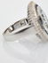 AN 18 CARAT WHITE GOLD COCKTAIL RING WITH AQUAMARINE - 4