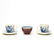TWO HIRADO CUPS AND SAUCERS AND A MEISSEN CUP, 19TH C.