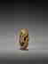 A WALRUS TUSK RYUSA MANJU NETSUKE OF AN OLD DRAGON - 3