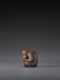 A WOOD NETSUKE OF A GROOMING MONKEY SIGNED OKATOMO - 2