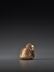 AN INLAID WOOD NETSUKE OF A KABUKI ACTOR BY HOEI - 6