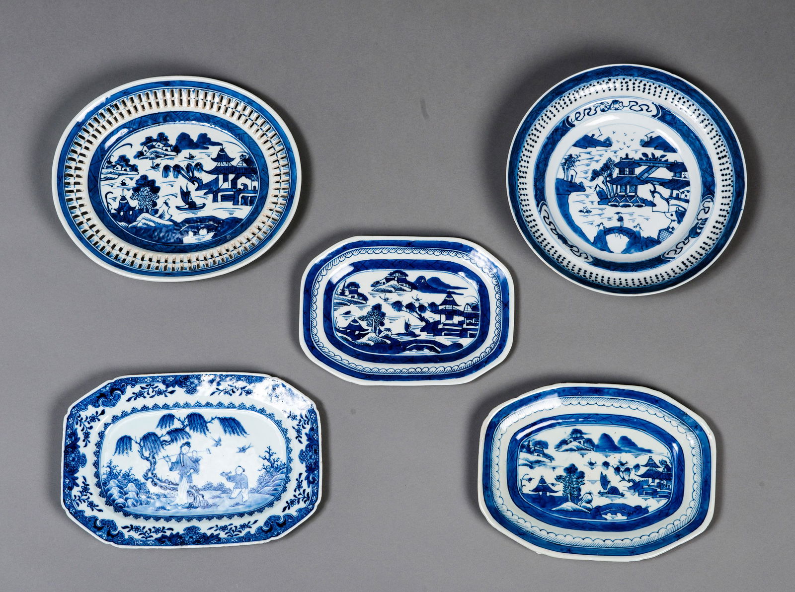 FIVE DECORATIVE PLATES WITH LANDSCAPES (1 of 3)