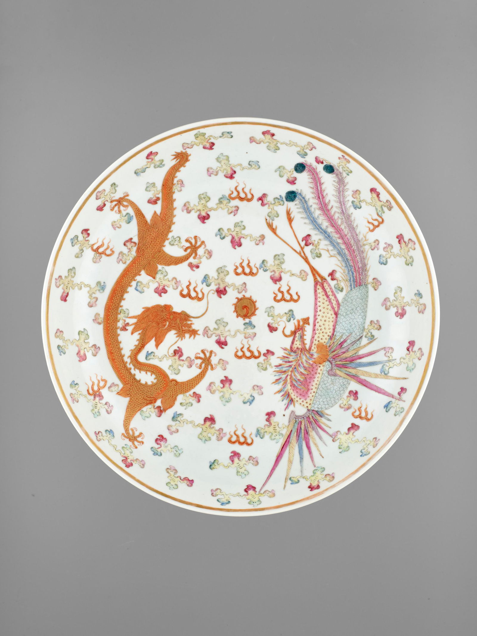 A LARGE GUANGXU MARK AND PERIOD FAMILLE ROSE DISH (1 of 9)