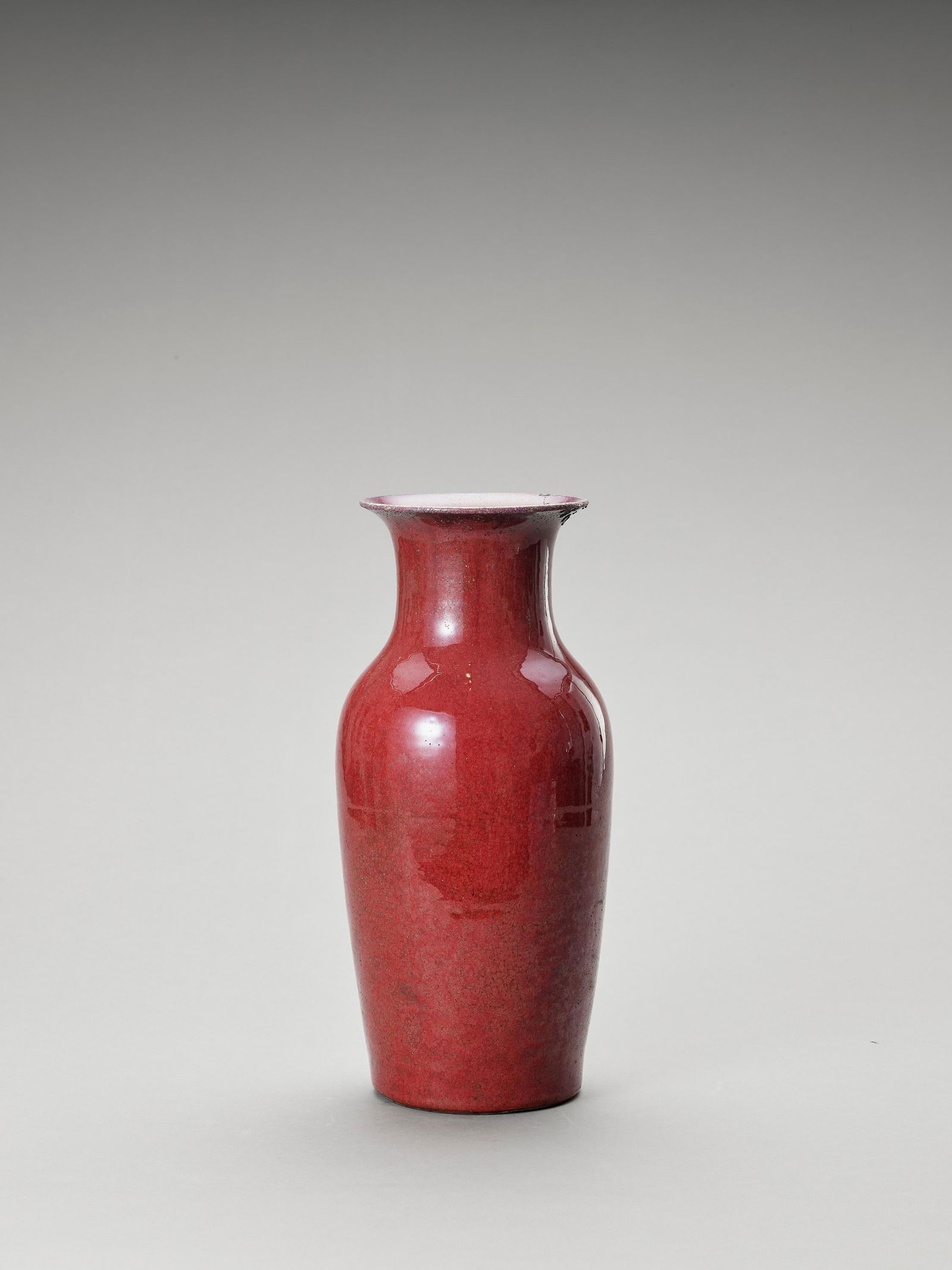 A YUNYAO 'OXBLOOD' GLAZED BALUSTER VASE (1 of 6)