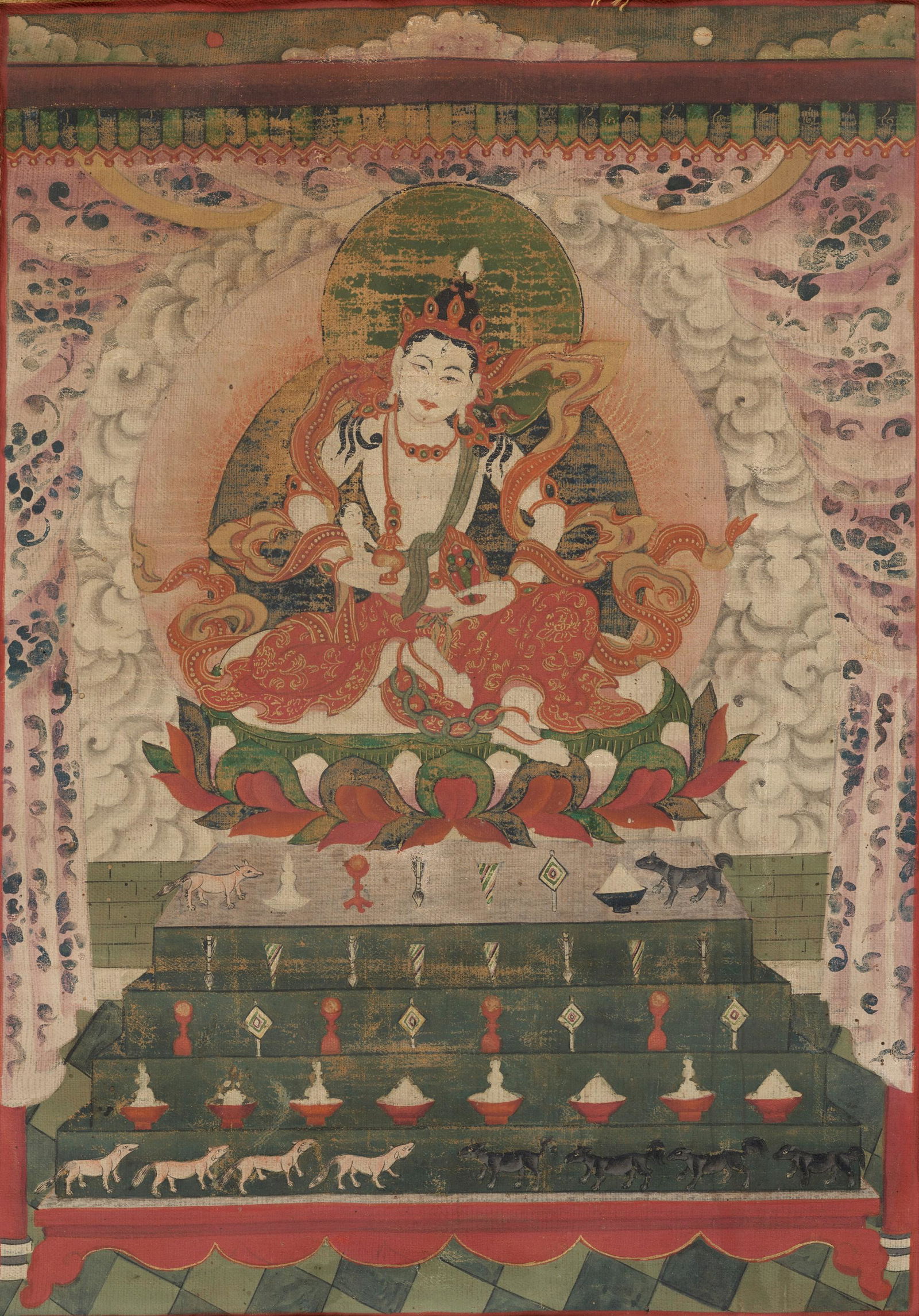 A RARE THANGKA OF LAKSHMI (1 of 6)
