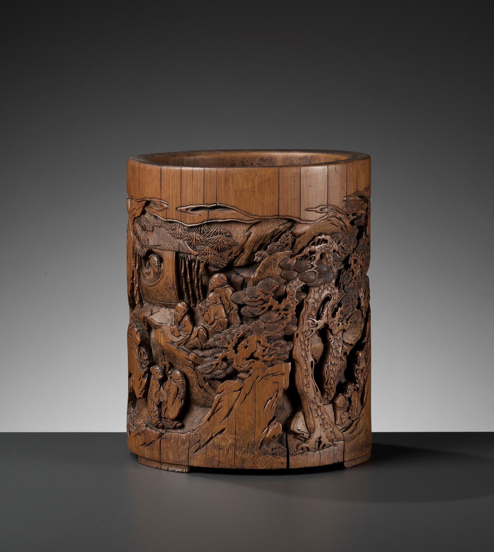 A BAMBOO BRUSHPOT, BITONG, BY SHEN DASHENG (1 of 14)