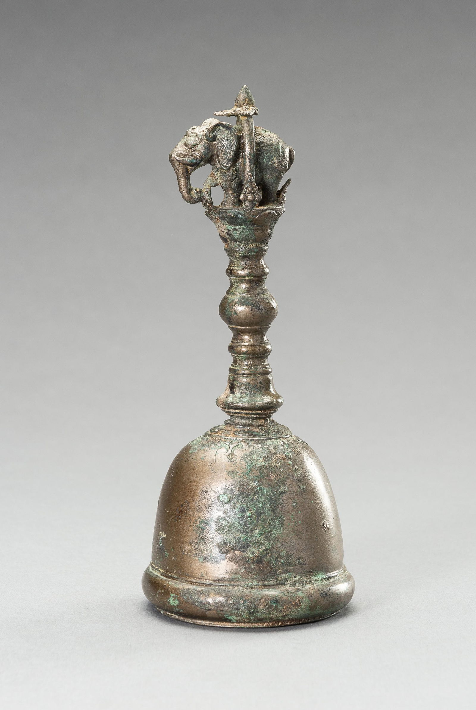 A BRONZE TEMPLE BELL WITH AN ELEPHANT (1 of 11)