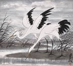 PAIR OF HERONS', BY LIN FENGMIAN (1900-1991)