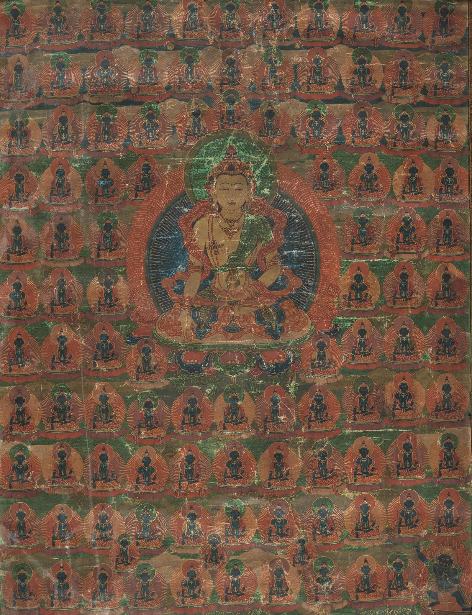 A THANGKA DEPICTING AMITAYUS, 18TH CENTURY (1 of 12)