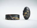 AWA: A FINE SHAKUDO FUCHI AND KASHIRA DEPICTING A ROCKY LANDSCAPE, EDO