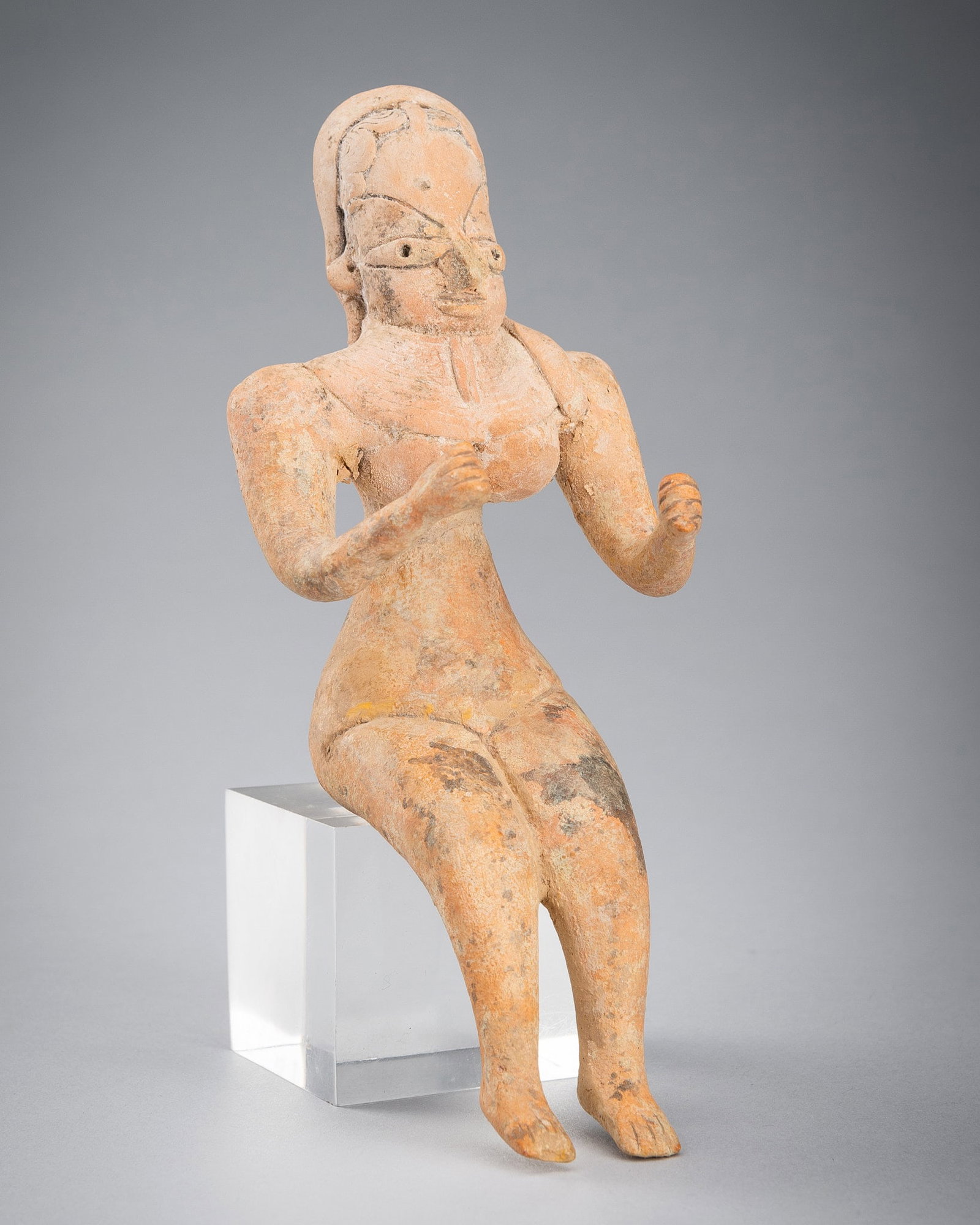 A POTTERY FIGURE OF A FEMALE DEITY, INDUS VALLEY CIVILIZATION, CIRCA 3000-2000 BC (1 of 10)
