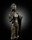 A BRONZE FIGURE OF BUDDHA, MON-DVARAVATI PERIOD