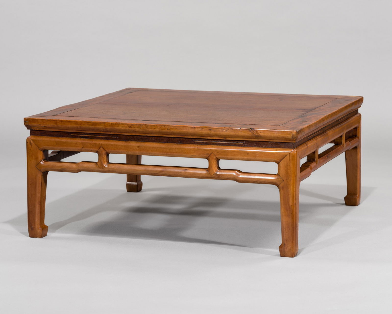 A NINGBO STYLE HUALI AND CYPRESS SQUARE LOW TABLE, QING DYNASTY (1 of 9)