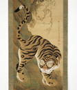 A FINE SCROLL PAINTING OF A TIGER, SCHOOL OF MARUYAMA OKYO