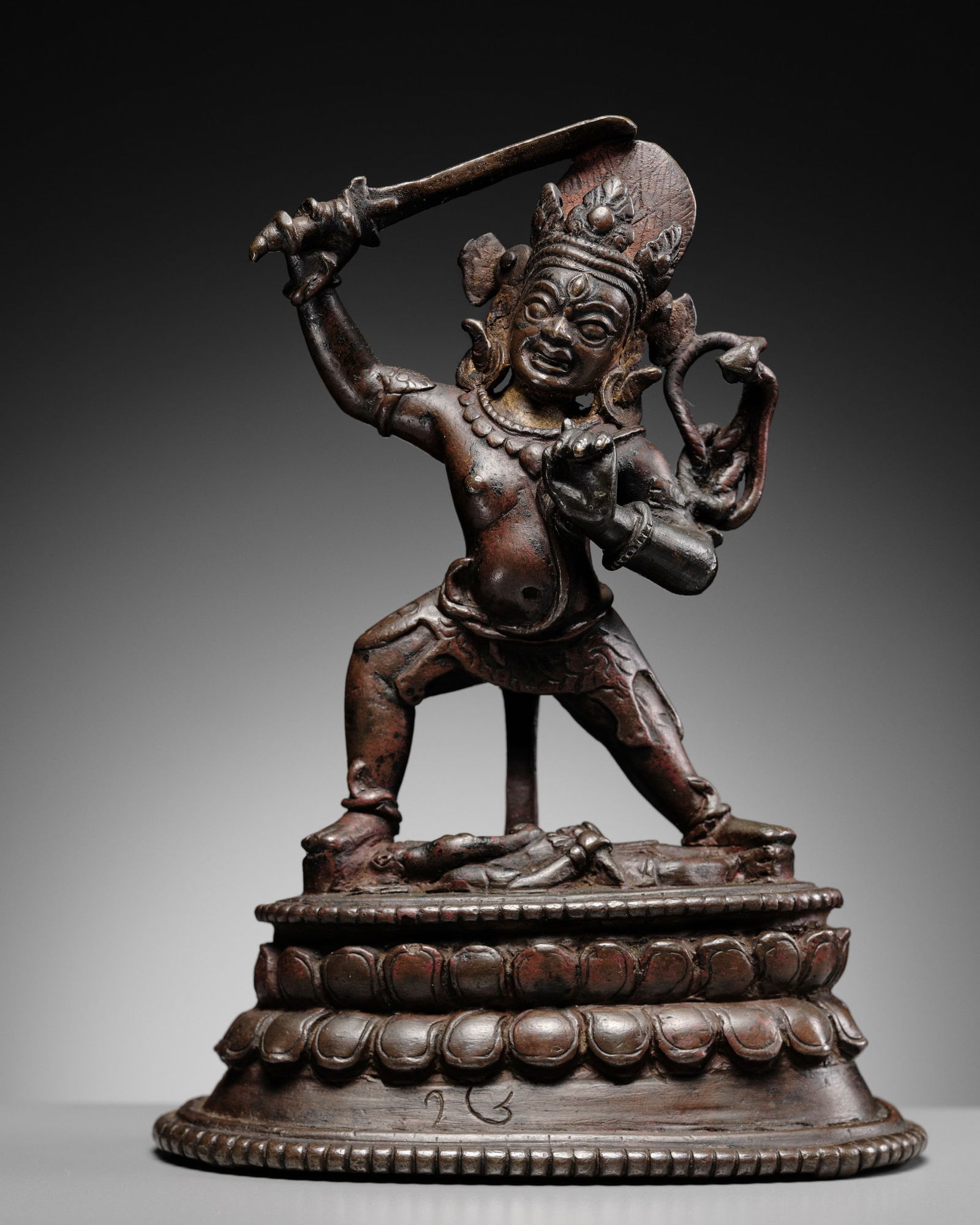 A BRONZE FIGURE OF ACHALA, TIBET, PALA STYLE, 13TH-14TH CENTURY