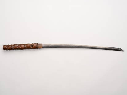 NAGAMICHI: A WAKIZASHI MOUNTED AS A SHIKOMIZUE (SWORDSTICK): NAGAMICHI: A WAKIZASHI MOUNTED AS A SHIKOMIZUE (SWORDSTICK) By Musashi no kami Fujiwara Nagamichi, signed Musashi no kami NagamichiJapan, the wakizashi 17th century, Edo period (1615-1868), the mounti