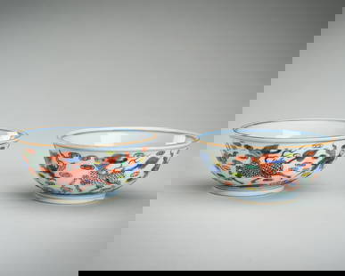 A PAIR OF WANLI STYLE WUCAI PORCELAIN BOWLS WITH QILIN AND HORSE: A PAIR OF WANLI STYLE WUCAI PORCELAIN BOWLS WITH QILIN AND HORSE China, Republic period (1912-1949) or later. Each delicately potted, the deep sides rising from a short straight foot to a gently evert