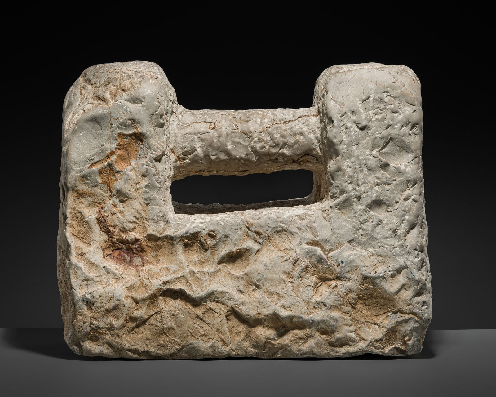 A MASSIVE STRENGTH-TRAINING 'STONE LOCK' LIFTING WEIGHT, SHISUO (1 of 14)