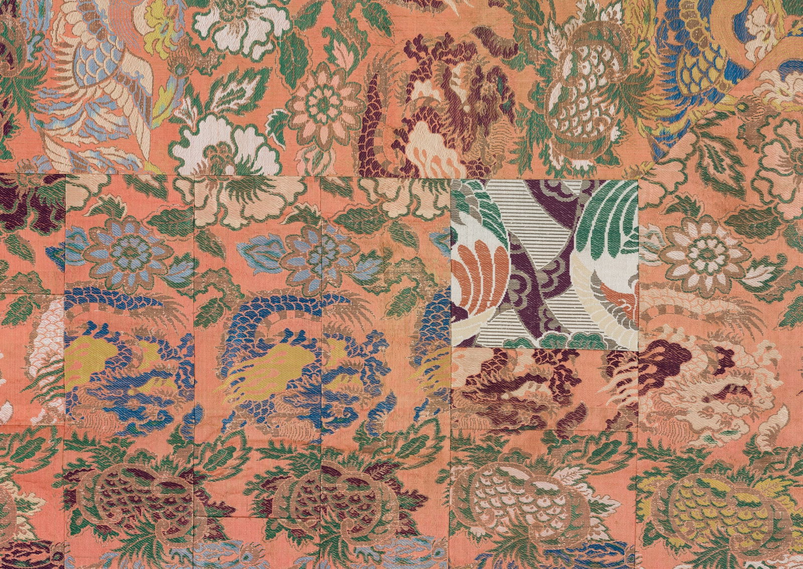A SILK KESA TEXTILE, EDO PERIOD, 19TH CENTURY (1 of 15)