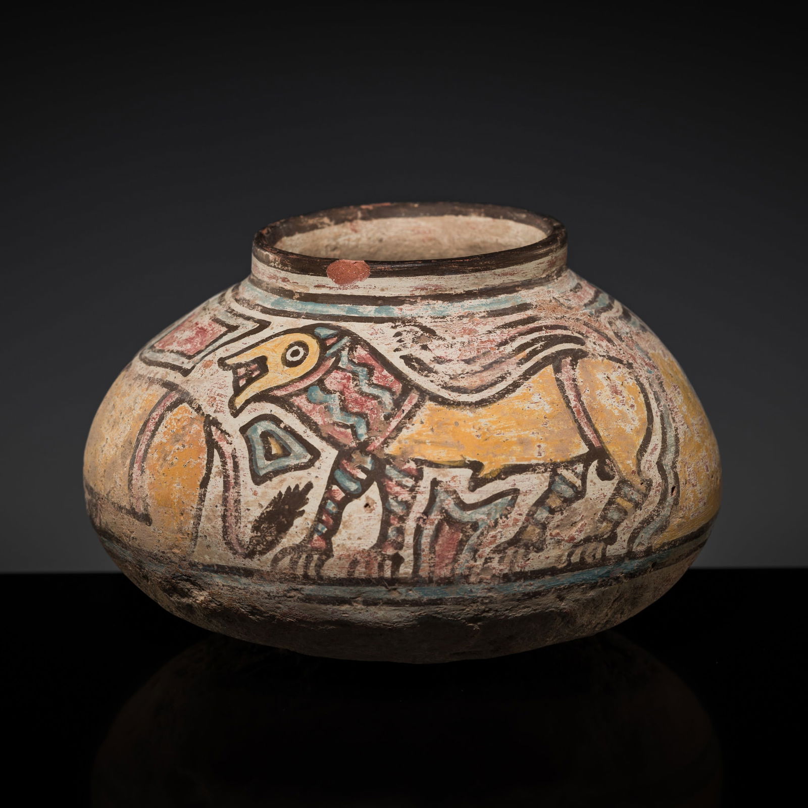 A RARE POLYCHROME EARTHENWARE 'LION' JAR, INDUS VALLEY CIVILIZATION, NAL CULTURE (1 of 11)
