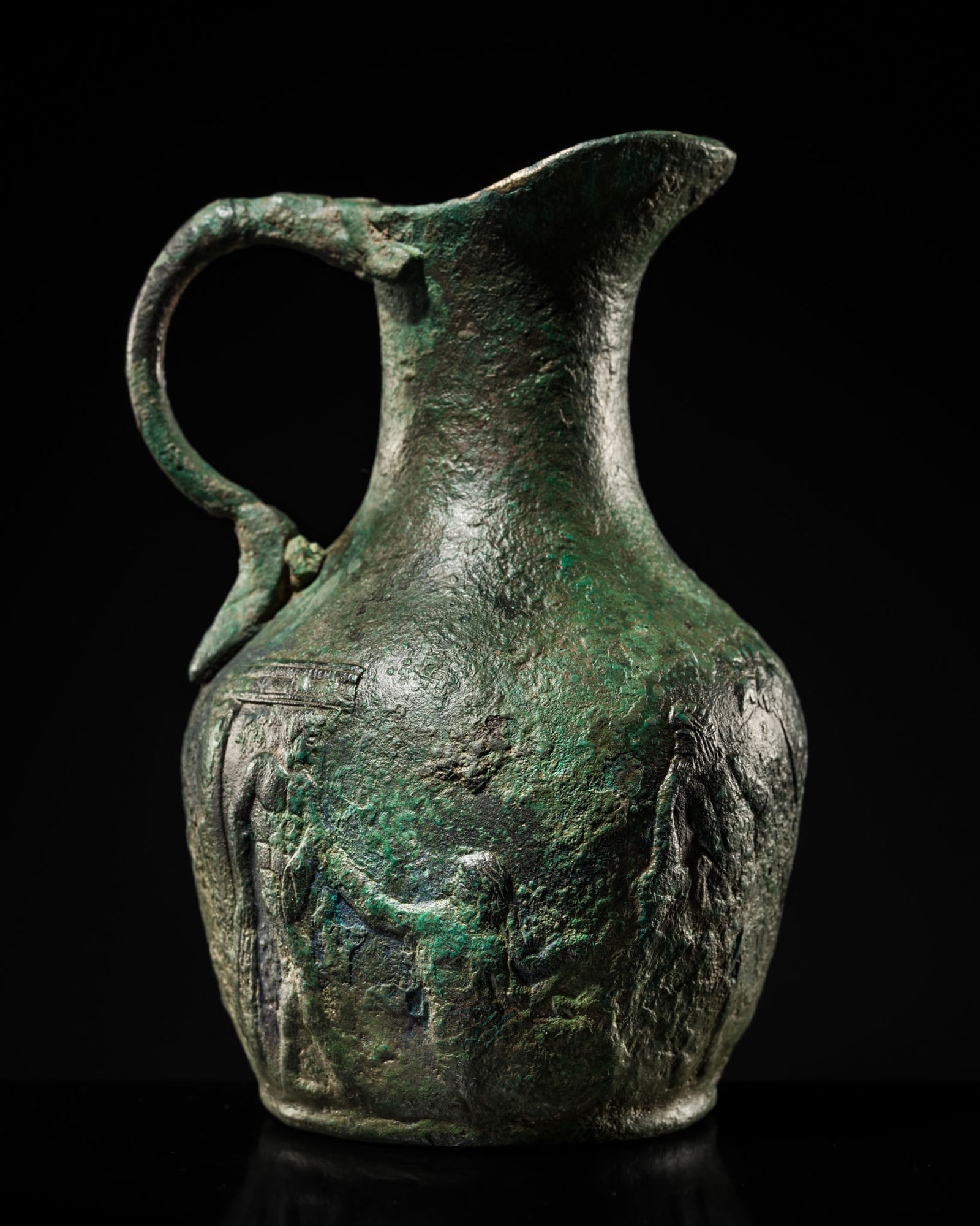 A HELLENISTIC BRONZE OINOCHOE (WINE JUG) (1 of 16)
