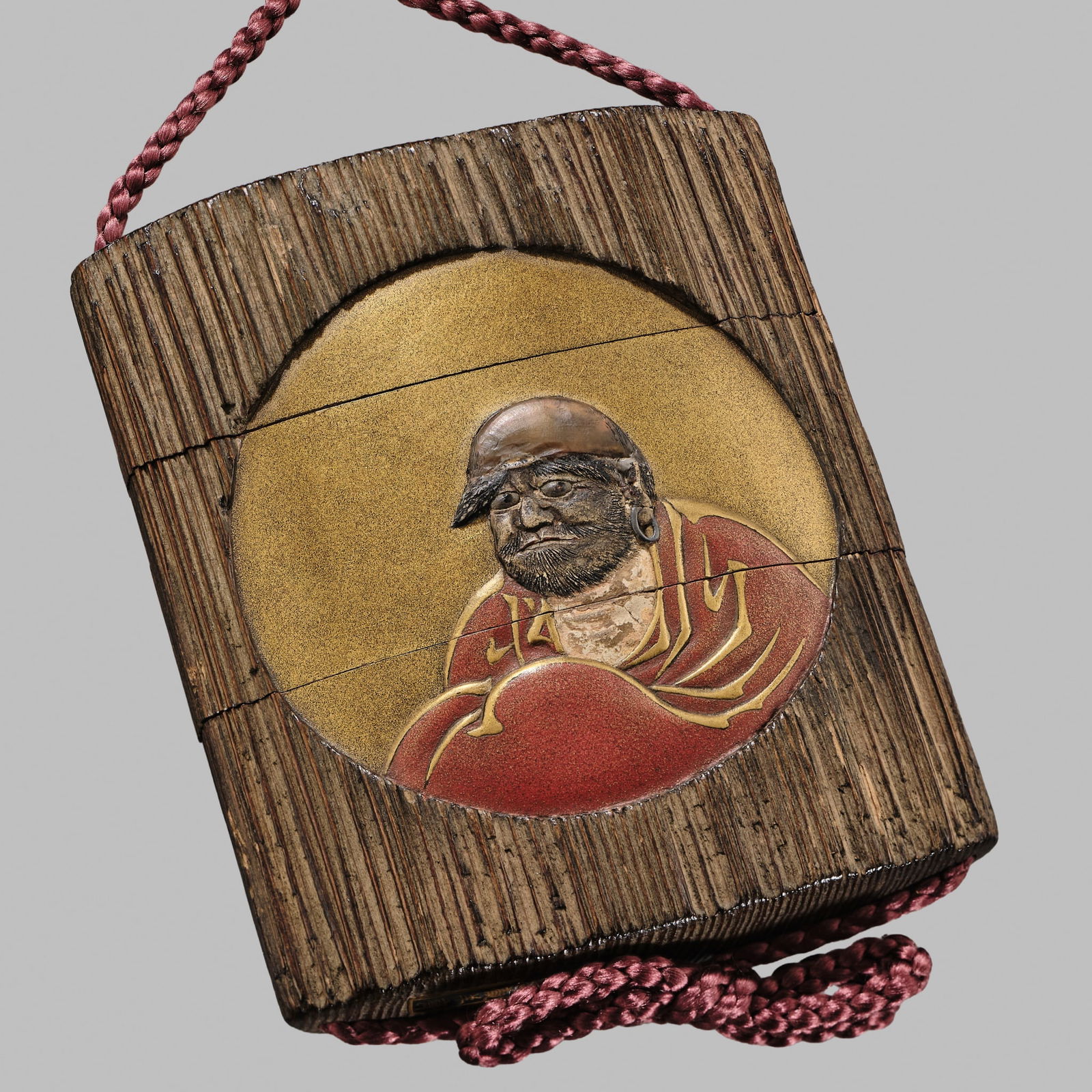 KANYOSAI: A RITSUO-STYLE TWO-CASE LACQUER INRO: KANYOSAI: A RITSUO-STYLE TWO-CASE LACQUER INRO By Kanyosai, signed Kanyosai 観羊斎Japan, early 19th century, Edo period (1615-1868)Carved from light wood, the front centered with a