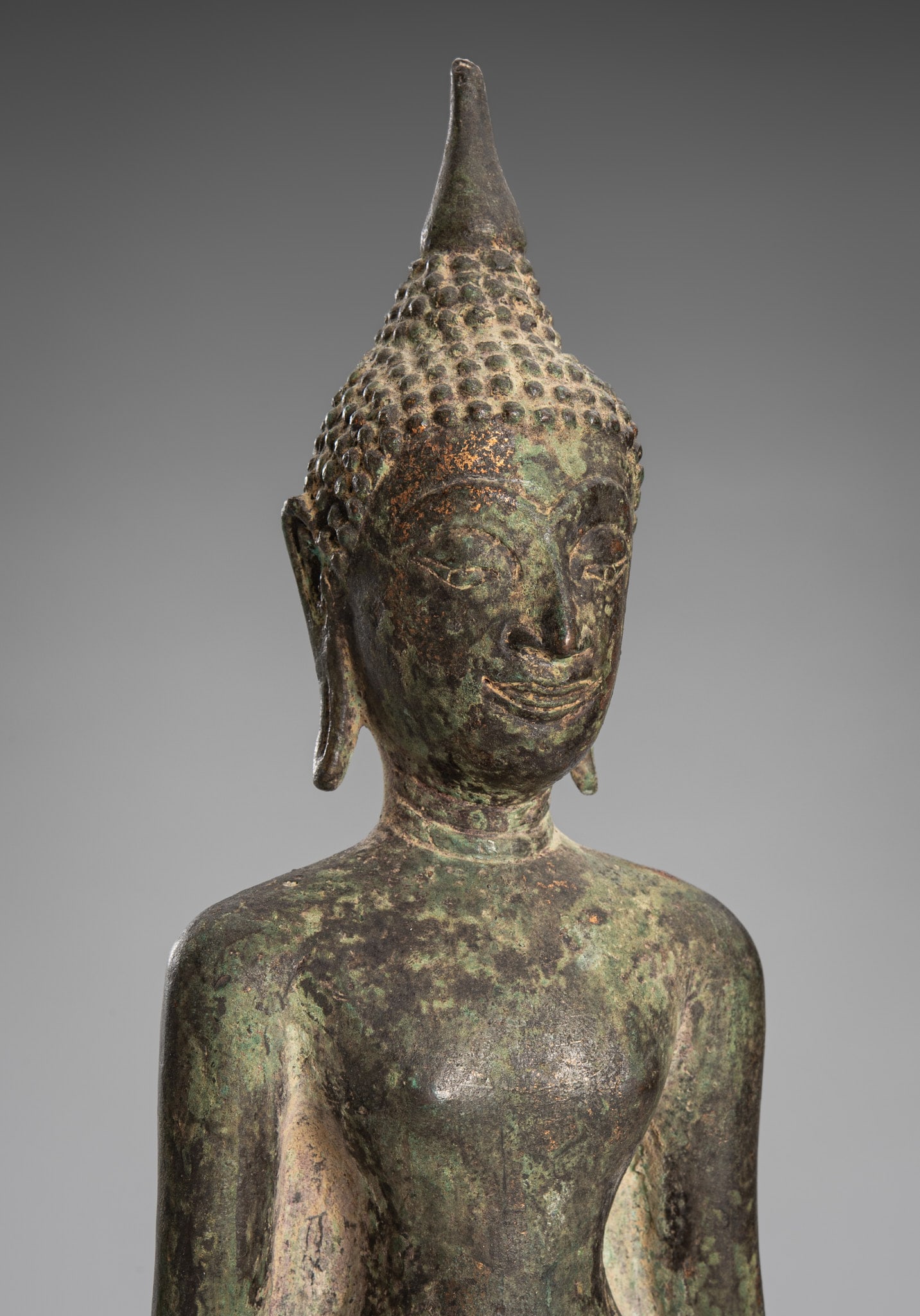 A BRONZE FIGURE OF BUDDHA SHAKYAMUNI, AYUTTAYA STYLE, 19TH CENTURY (1 of 13)
