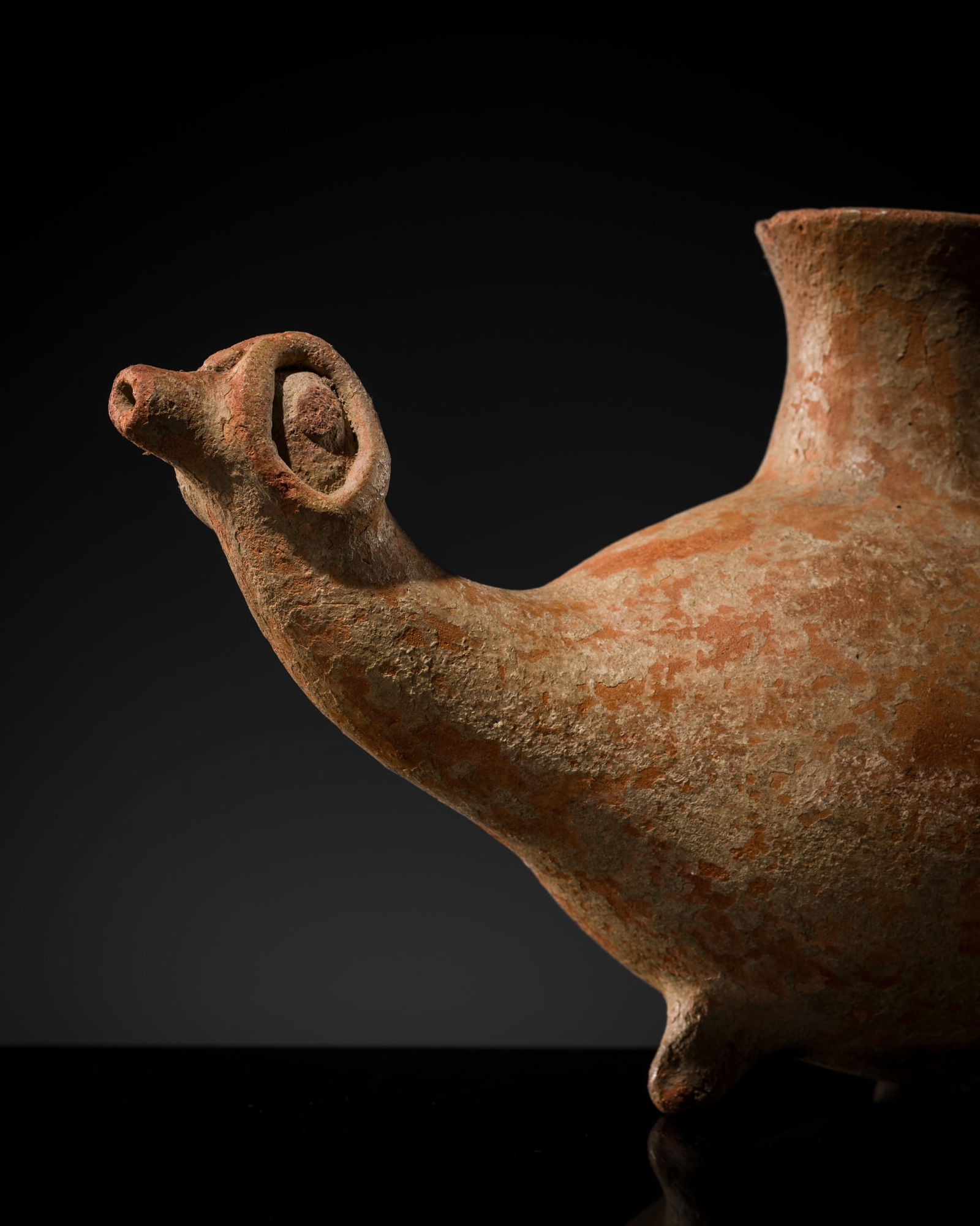 A POTTERY 'RAM' LIBATION VESSEL, PARTHIAN CULTURE, CIRCA 3RD-1ST CENTURY BC (1 of 12)