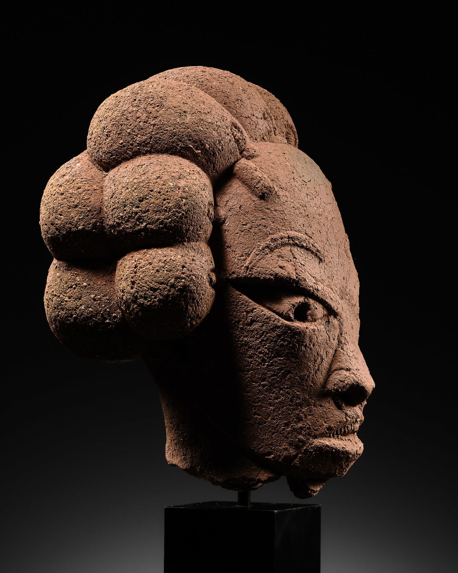 A CHARMING TERRACOTTA HEAD OF A WOMAN, NOK CULTURE, NIGERIA, 500 BC - 200 AD (1 of 13)
