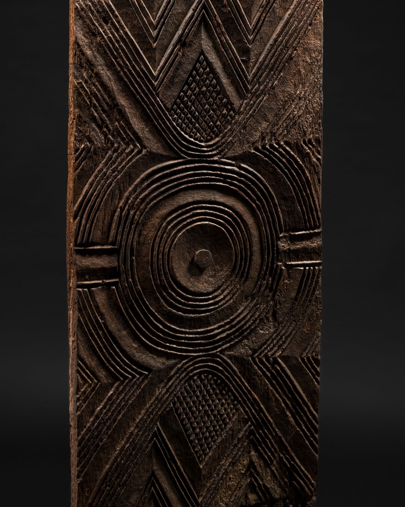 A CARVED AFRICAN OAK DOOR, MGBO EZI, IGBO PEOPLES, 18TH-19TH CENTURY: A CARVED AFRICAN OAK DOOR, MGBO EZI, IGBO PEOPLES, 18TH-19TH CENTURY This lot is from a single owner collection and is therefore offered without reserve Nigeria. Finely carved, the wood panel with fix